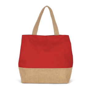 Sac shopping en toiles de coton et jute