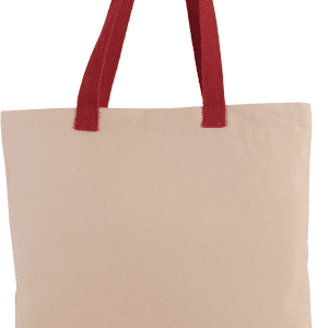 Sac shopping plat en toile avec poignées contrastées