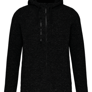Veste à capuche chinée homme
