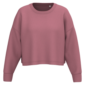 Sweat-shirt crop col rond femme