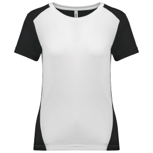 T-shirt de sport écoresponsable bicolore femme