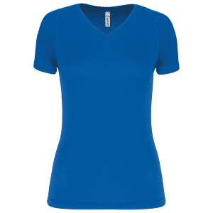 T-shirt de sport manches courtes col v femme