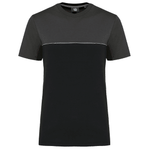 T-shirt bicolore écoresponsable manches courtes unisexe
